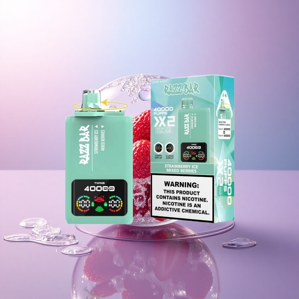 Razz Bar 40000 Puffs Erdbeer-Eis - Beerenmix mit 5% Nikotin und 650 mAh