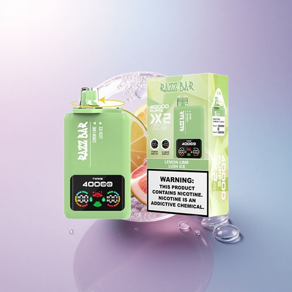 Razz Bar 40000 Puffs Zitronenlimette Frischeis 650 mAh 2% Nikotin