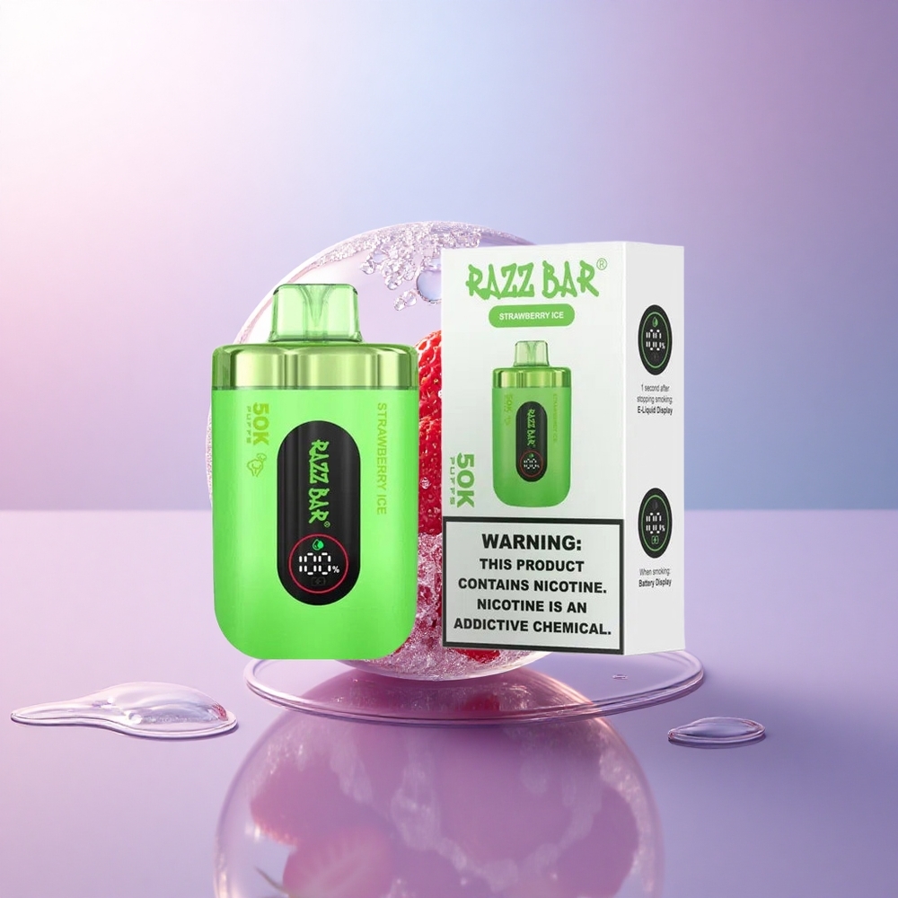 Razz Bar 50K Puffs Erdbeereis Typ-C 650 mAh 2% Nikotin