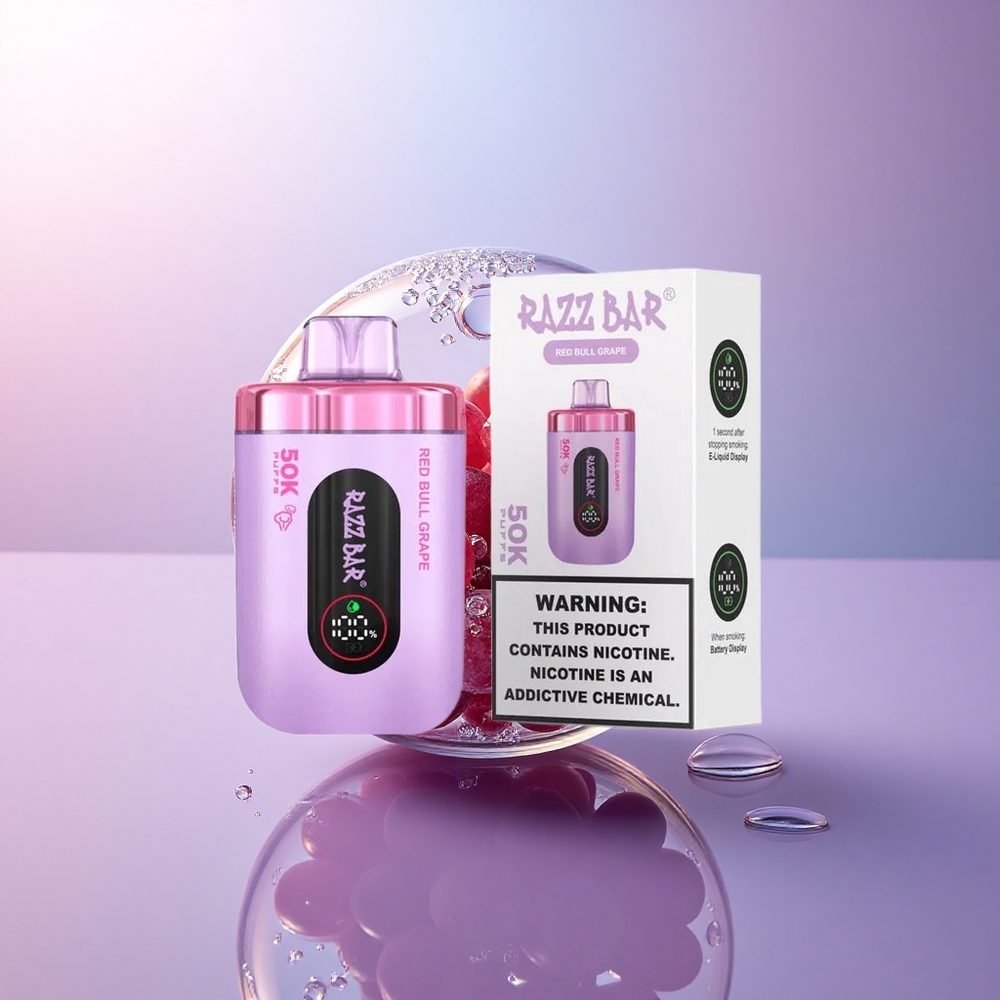 Razz Bar 50K Puffs Traube Energie mit 2% Nikotin und 650 mAh