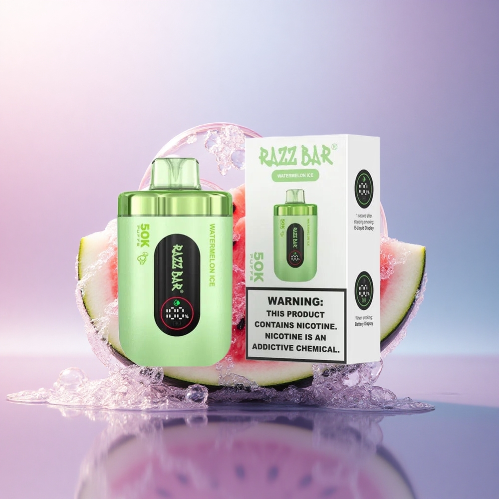 Razz Bar 50K Puffs Wassermelone Eis Typ-C 650 mAh 2% Nikotin