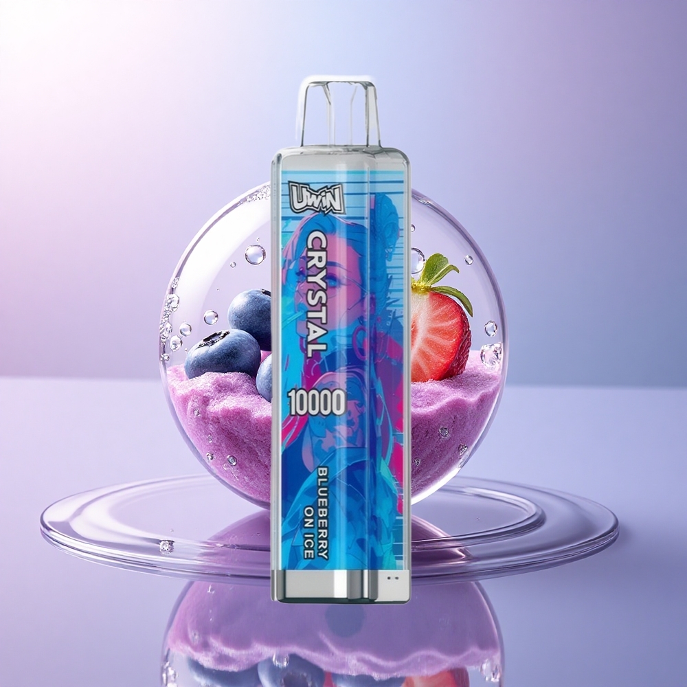 Uwin Crystal 10000 Puffs Blaubeer-Eis mit RGB-Lichtern und 650mAh