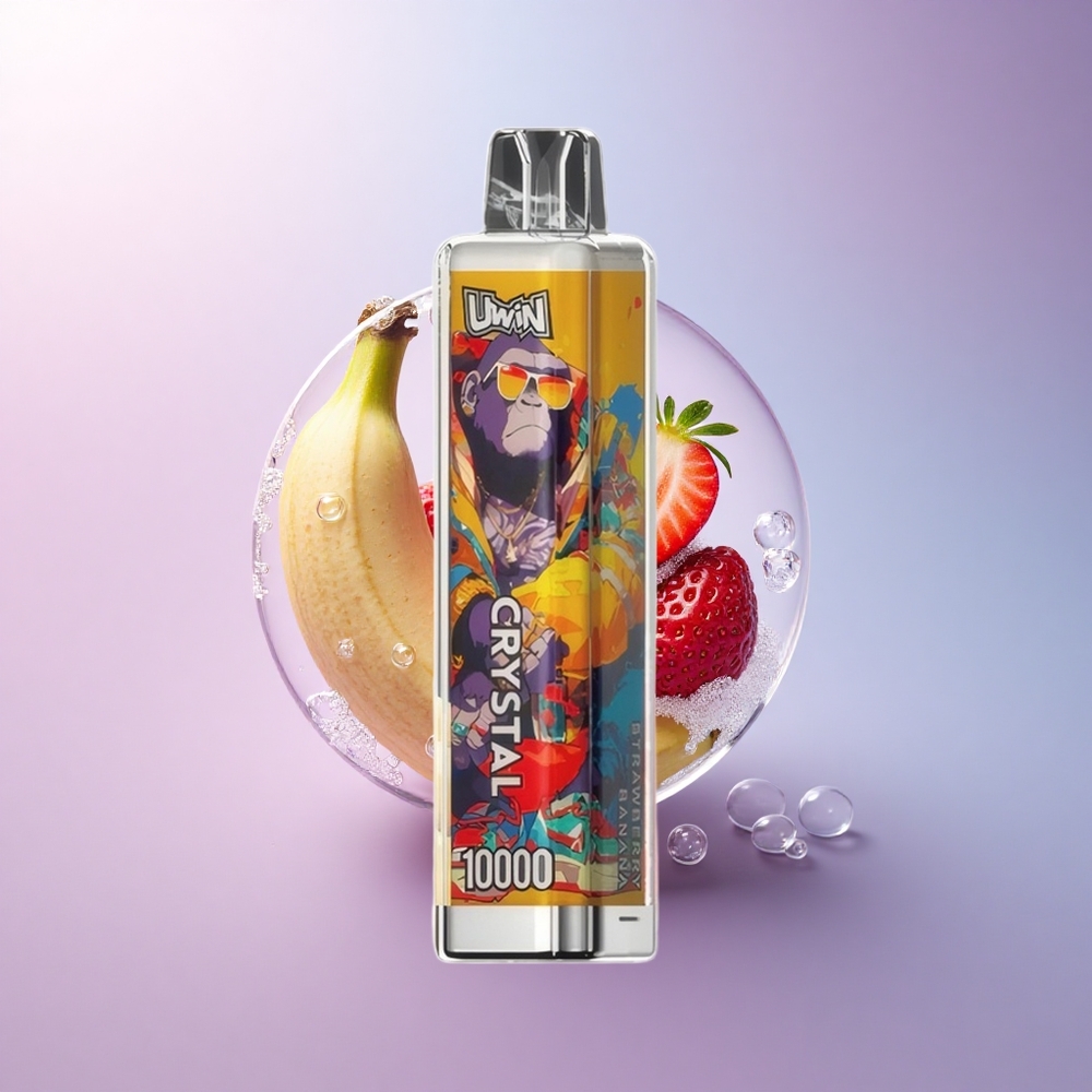 Uwin Crystal 10000 Puffs Erdbeer-Banane RGB 650mAh 18ml Typ-C