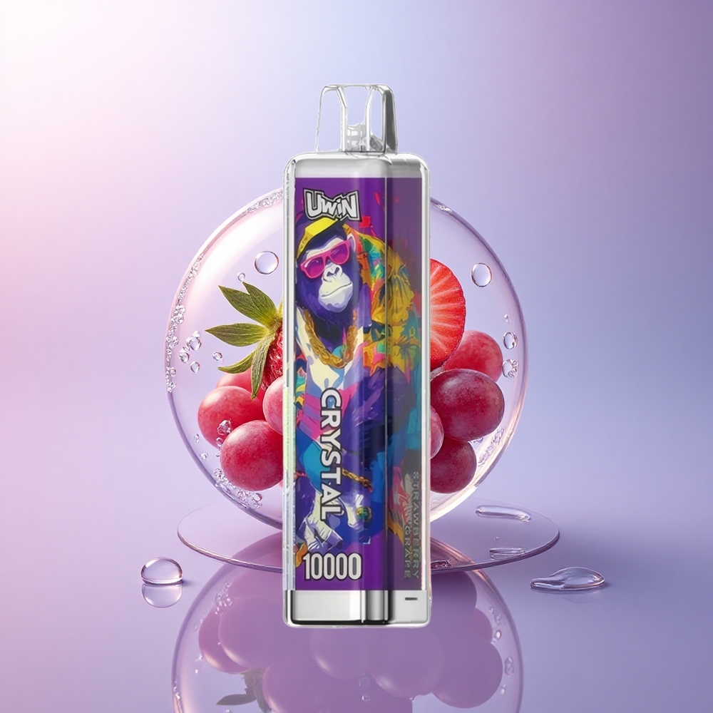 Uwin Crystal 10000 Puffs Erdbeer-Traube RGB 18ml 650mAh