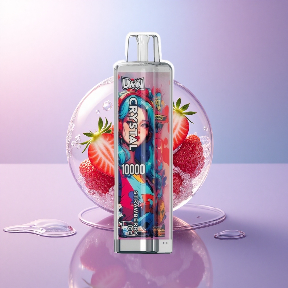 Uwin Crystal 10000 Puffs Erdbeereis mit RGB-Licht, 650mAh, 18ml Nikotinliquid