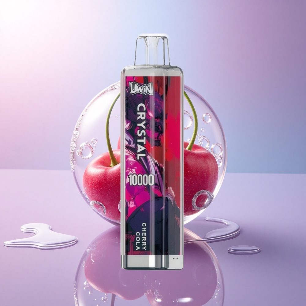 Uwin Crystal 10000 Puffs Kirsch-Cola RGB mit 0,8 Ohm Mesh-Coil und 650mAh