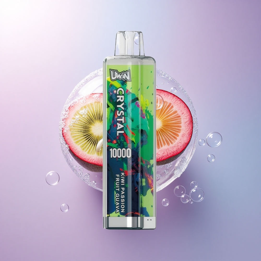 Uwin Crystal 10000 Puffs Kiwi-Maracuja-Guave mit RGB-Lichtern und 650mAh