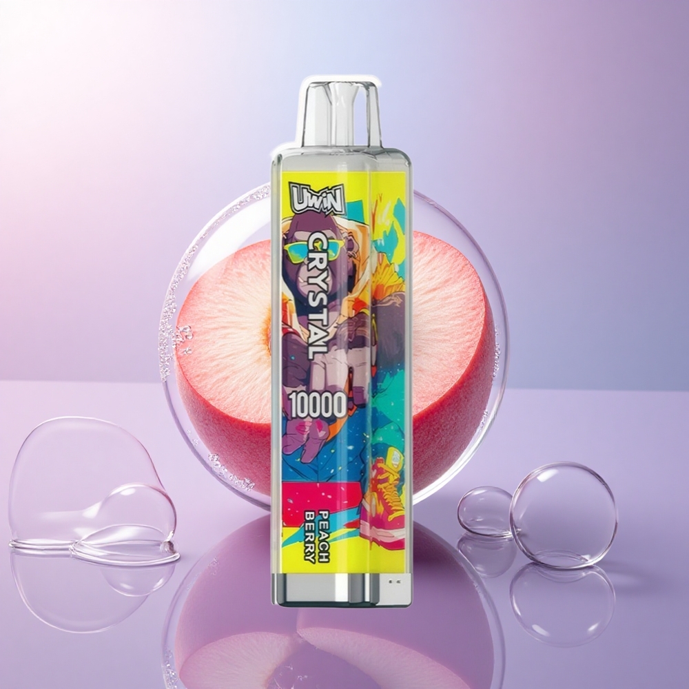 Uwin Crystal 10000 Puffs Pfirsich-Beere mit RGB-Lichtern und 650mAh