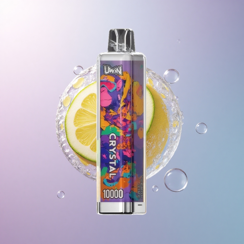 Uwin Crystal 10000 Puffs Zitronenlimette RGB 18ml 650mAh 0.8 Ohm
