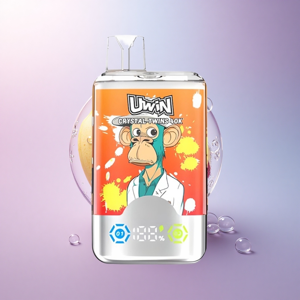 Uwin Crystal Twins 40000 Puffs Erdbeer-Banane-Liebe 66 mit zwei Aromen und 850mAh