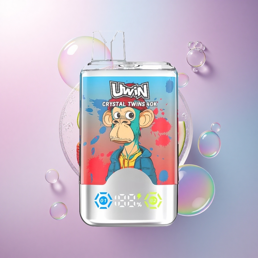 Uwin Crystal Twins 40000 Puffs Erdbeer-Wassermelone-Zitronenlimette mit 850mAh und 32ml