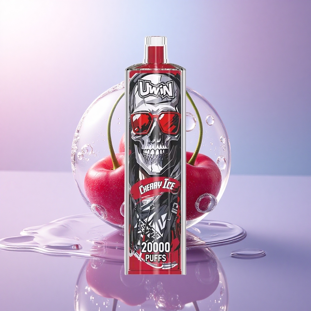 Uwin Shisha Hookah Crystal 20000 Puffs Kirsch-Eis Typ-C Mesh 650 mAh