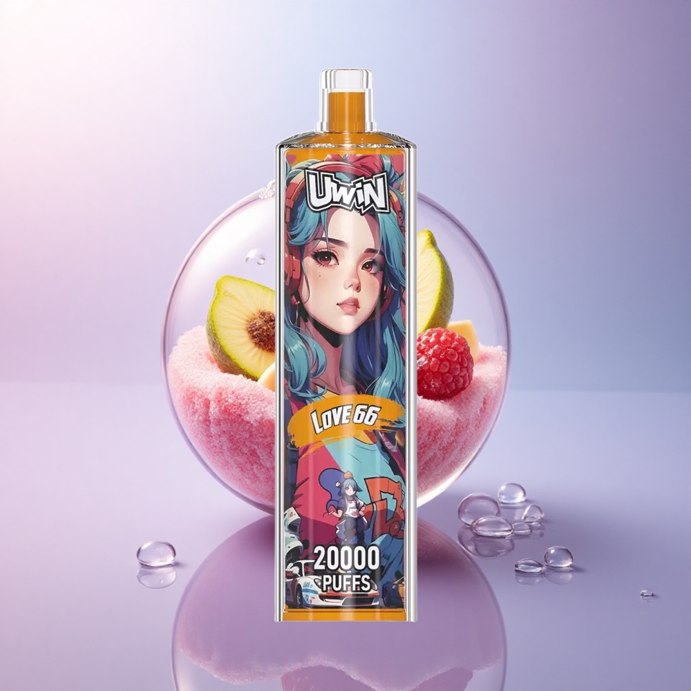 Uwin Shisha Hookah Crystal 20000 Puffs Liebe 66 Mesh Coil Typ-C 650 mAh