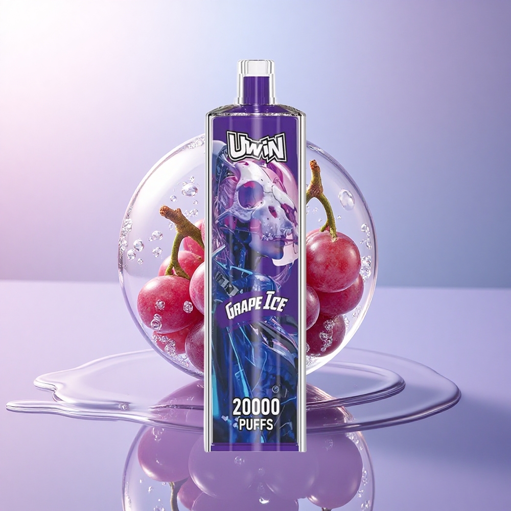 Uwin Shisha Hookah Crystal 20000 Puffs Trauben-Eis Typ-C 650 mAh Mesh