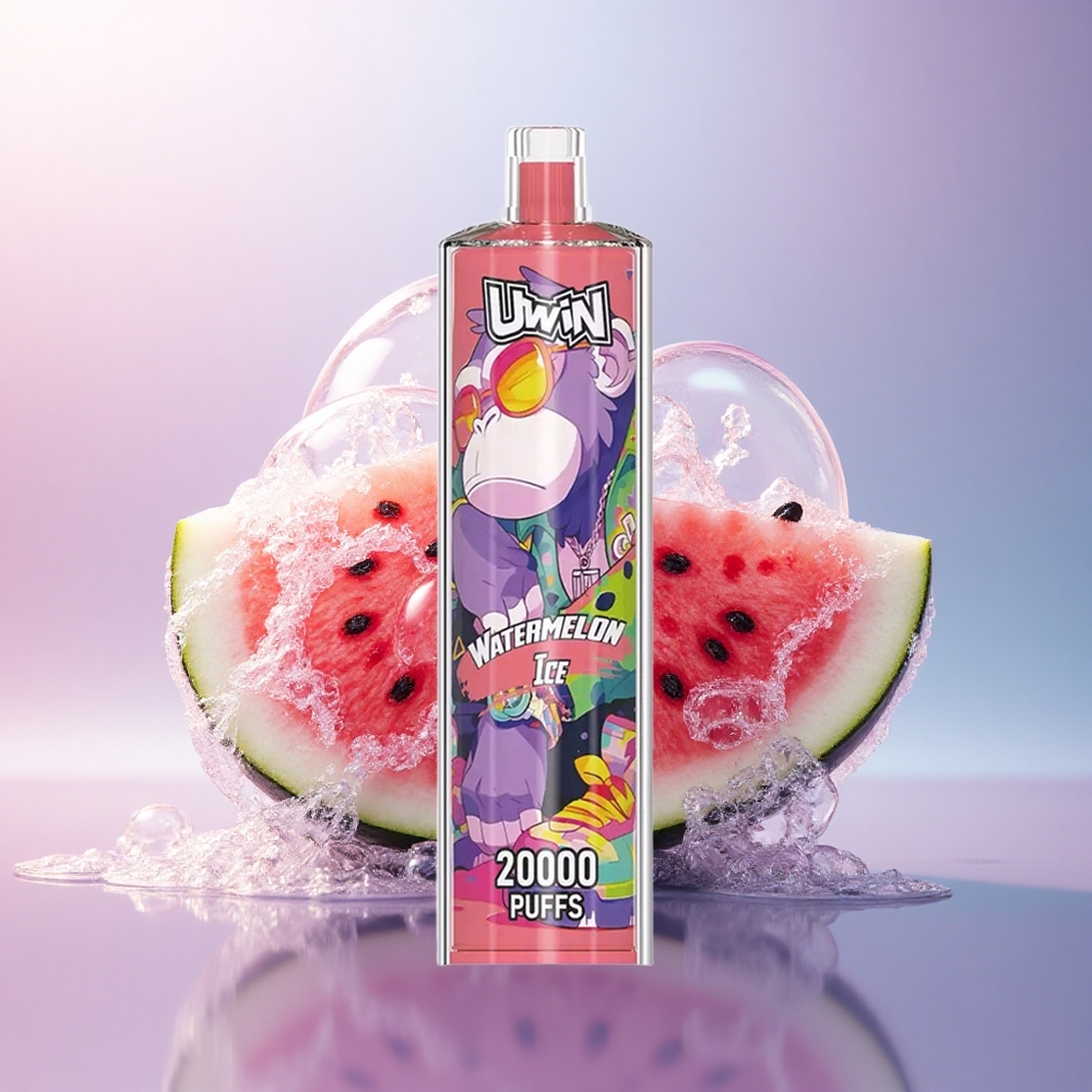 Uwin Shisha Hookah Crystal 20000 Puffs Wassermelone Eis mit Mesh Coil und 0% Nikotin