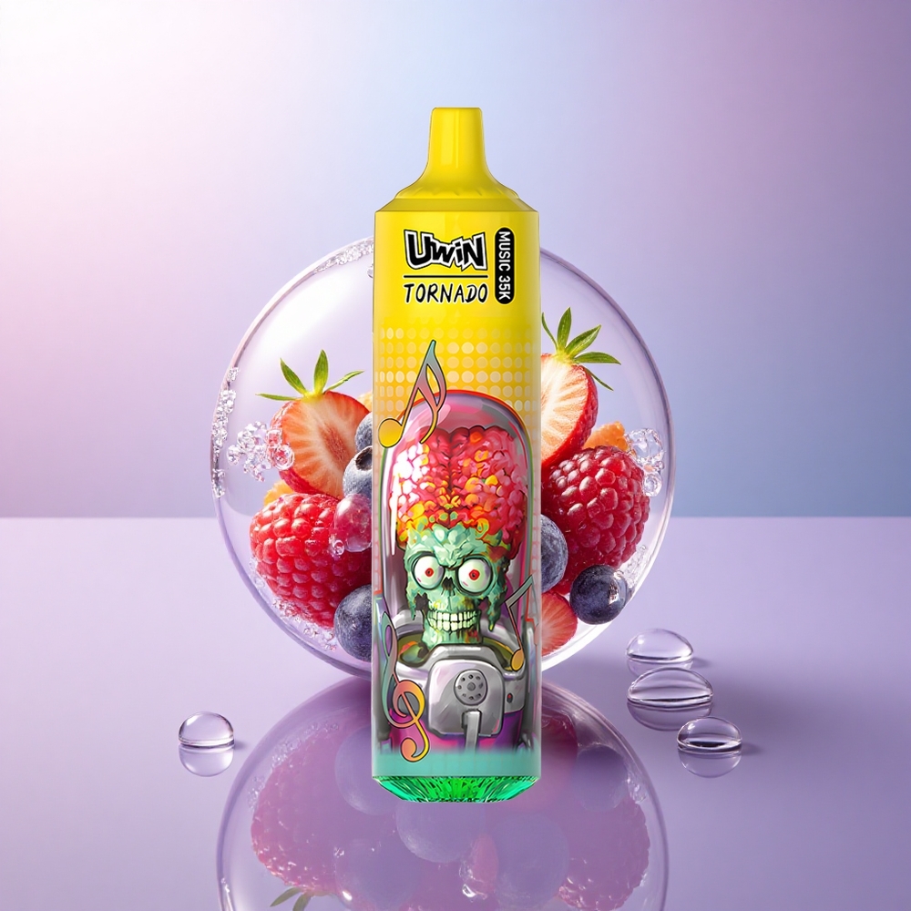 Uwin Tornado 35K Music Puffs Beerenmix Typ-C 600mAh Mesh Coil