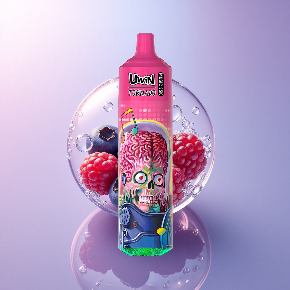 Uwin Tornado 35K Music Puffs Blaubeere Himbeere Typ-C 600mAh 1,0 Ohm Mesh