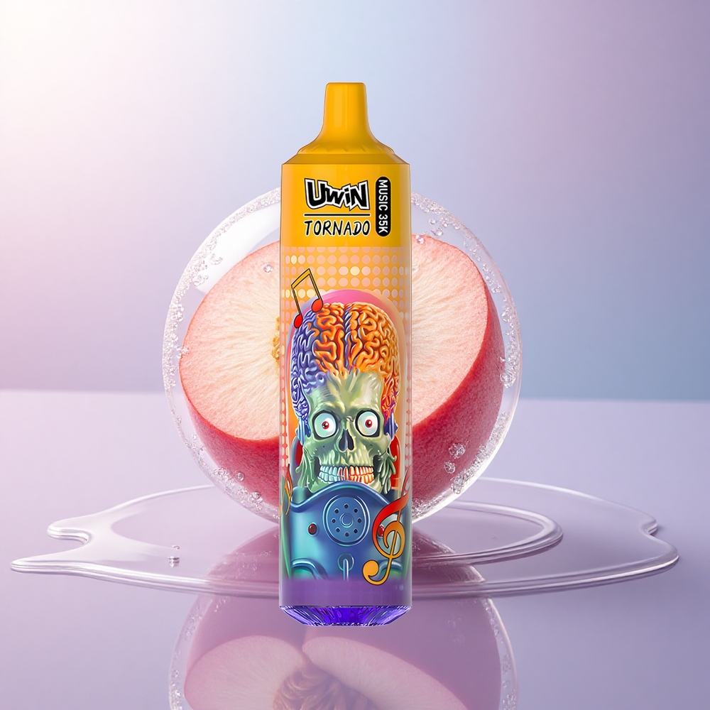 Uwin Tornado 35K Music Puffs Sommerpfirsich-Eis mit 5% Nikotin und 600mAh