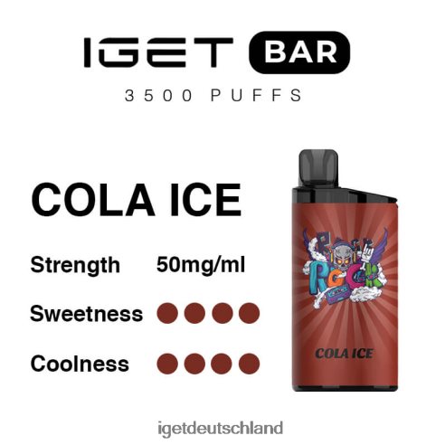 Iget Vape Germany - iget Riegel 3500 Züge 8DP2BJ292 Cola-Eis