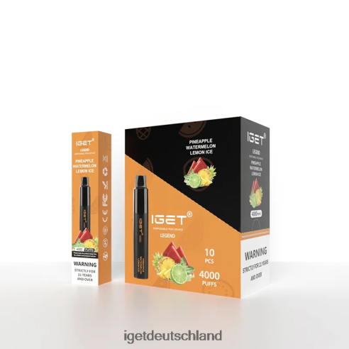 Online Iget Vapes - iget Legend 4000 Züge 8DP2BJ333 Ananas-Wassermelonen-Zitronen-Eis